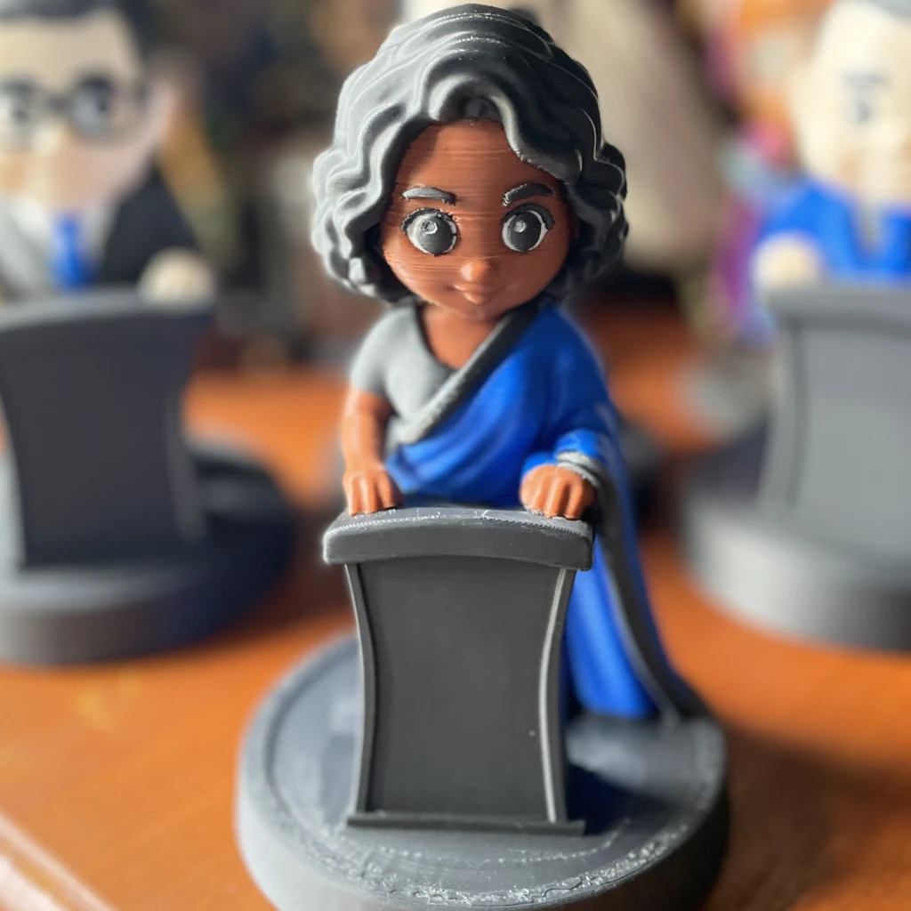 A personalised chibi figure in colour
