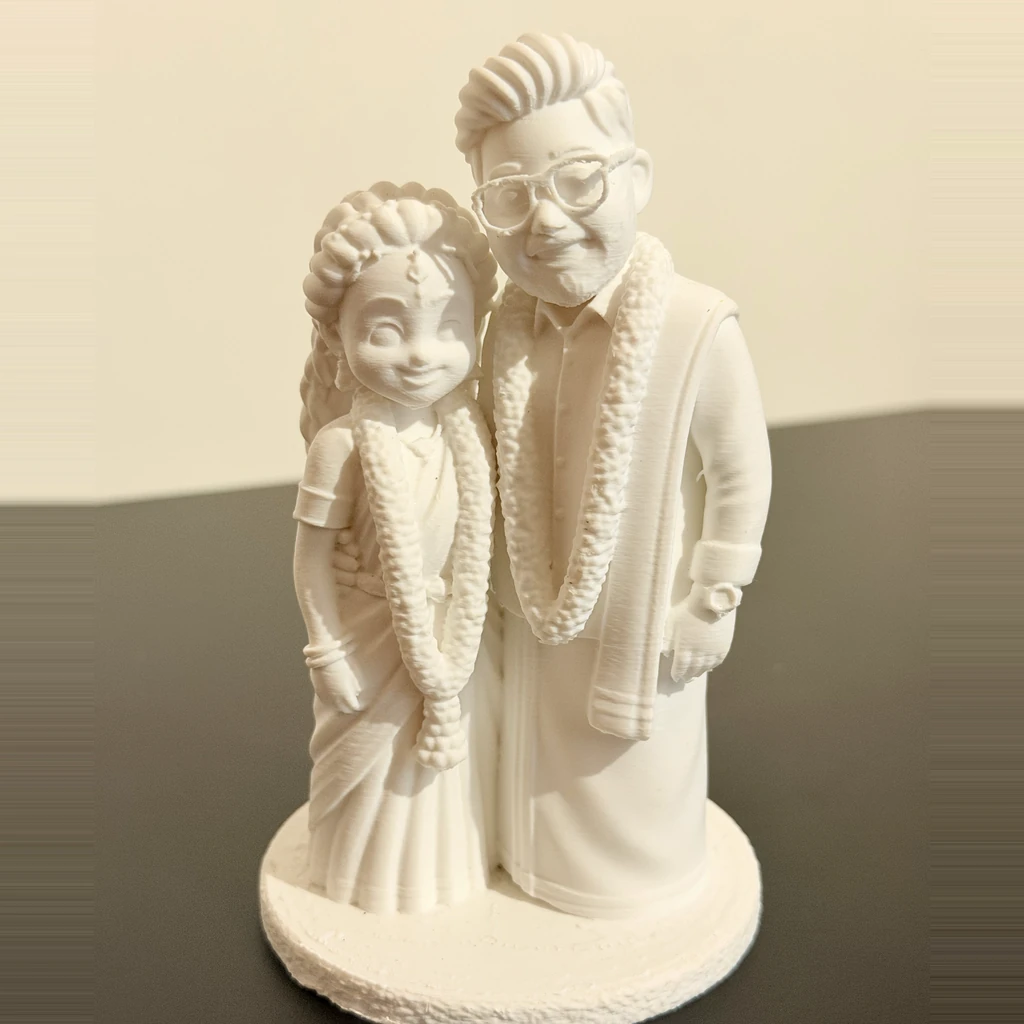A personalised couple keepsake in classic white