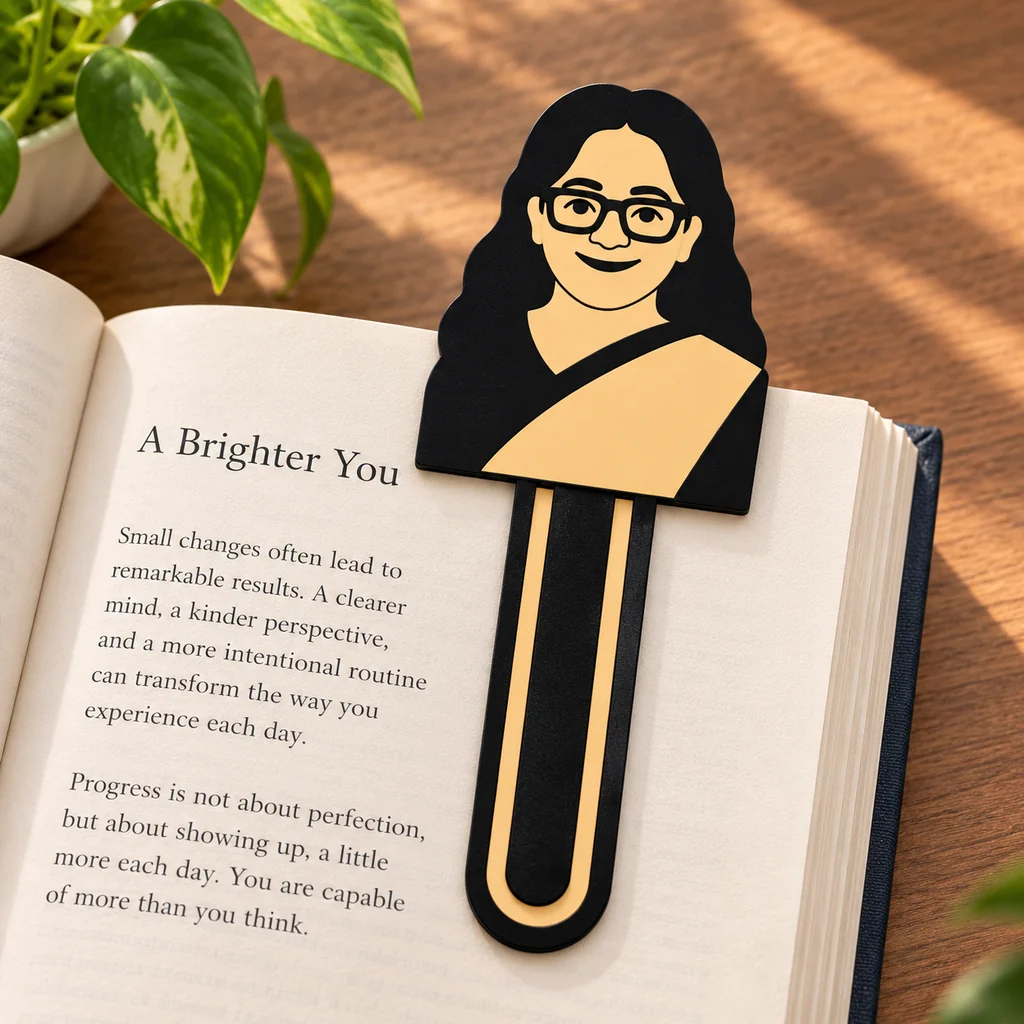 A favourite face turned into a personalised bookmark.
